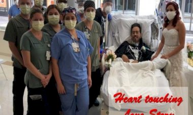 Heart touching love story in corona era, Girl Married corona patient in hospital