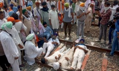 पंजाब में कृषि बिल के विरोध में सड़कों पर उतरे किसान,  'रेल रोको' आंदोलन जारी