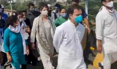 हाथरस गैंगरेप मामला : प्रियंका व राहुल गांधी के काफिले को पुलिस ने रोका, पैदल ही हुए रवाना, प्रियंका ने दिया बड़ा बयान
