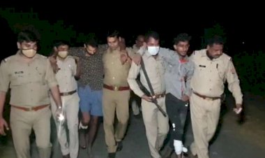 पुलिस और बदमाशों के बीच जमकर हुई मुठभेड़, दो आरोपियों के पैर में लगी गोली, घायल