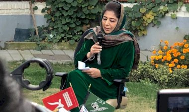 महबूबा मुफ्ती के बयान के बयान के लेकर मचा बवाल, जम्मू में PDP दफ्तर पर फहराया तिरंगा, लगाया नारा
