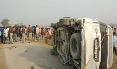 लखनऊ में BDC सदस्य की गोली मारकर हत्या, भाग रहे बदमाशों की स्कार्पियो पलटी