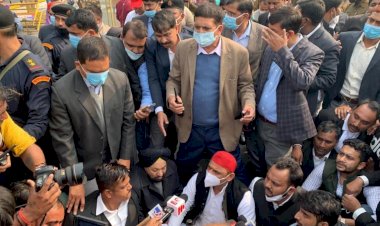 कन्नौज जा रहे अखिलेश यादव को पुलिस ने हिरासत में लिया, गाड़ियां भी जब्त
