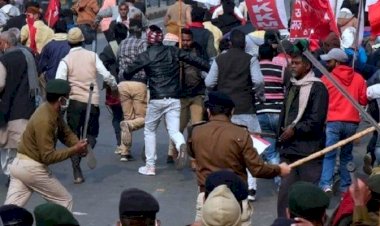 किसान आन्दोलन: पटना में राजभवन मार्च के दौरान प्रदर्शनकारियों और पुलिस के बीच झड़प, महिलाएं भी हुईं घायल
