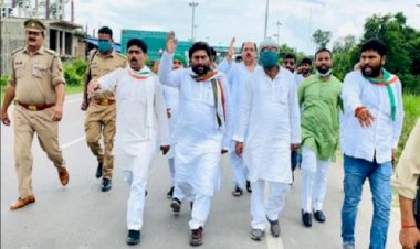 राजभवन का घेराव करने जा रहे कांग्रेस अध्यक्ष अजय लल्लू समेत कई नेता हिरासत में