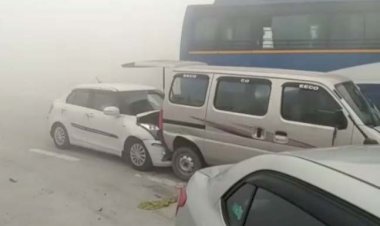 गाजियाबाद में कोहरा बना काल,  ईस्टर्न पेरिफेरल एक्सप्रेस वे पर टकराई 25 गाड़ियां, 1 की मौत