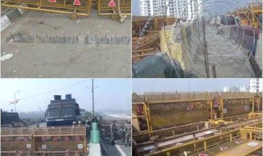 दिल्ली में किसानों का घुसना हुआ मुश्किल, टीकरी बॉर्डर पर लगाई गई नुकीली कीलें, पुलिस ने और मजबूत की सुरक्षा