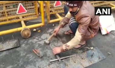 Farmer protest : गाजीपुर बॉर्डर में लगी कीले पुलिस ने उखाड़ी, जानिए क्या है बड़ा कारण