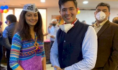 मिस इंडिया मानसी ने थामा आम आदमी पार्टी का हाथ, राघव चड्ढा की उपस्थिति में ली सदस्यता