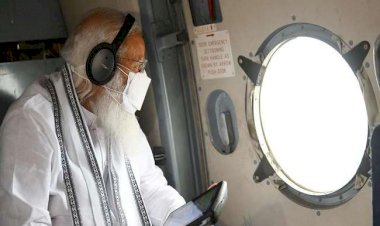 गुजरात में प्रधानमंत्री मोदी का हवाई सर्वेक्षण, टाक्टे प्रभावित इलाकों का ले रहे जायजा, अब तक 45 की जा चुकी जान