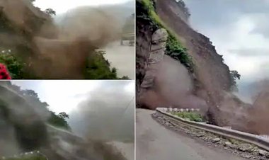 बड़ी खबर : किन्नौर में हाईवे पर पहाड़ दरका, कई लोगों के दबे रहने की आशंका, वीडियो देखकर कांप जाएंगे रूह