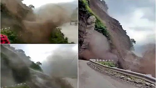 बड़ी खबर : किन्‍नौर में हाईवे पर पहाड़ दरका, कई लोगों के दबे रहने की आशंका, वीडियो देखकर कांप जाएंगे रूह