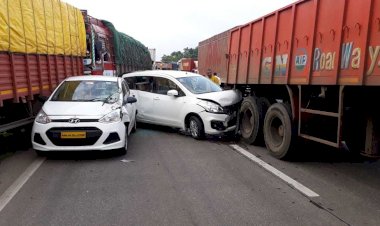 दर्दनाक सड़क हादसा, मेरठ में एक्सप्रेस वे पर ट्रक से टकराई ब्रेजा, एक ही परिवार के पांच लोगों की मौत