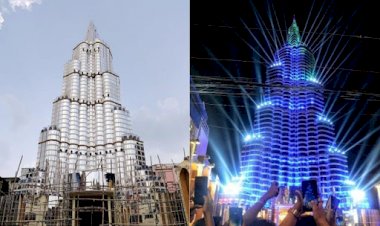 कोलकाता में लगा 150 फीट ऊंचा पूजा पंडाल, हर राज्यों में दिखी मन मोह अनूठी सजावट